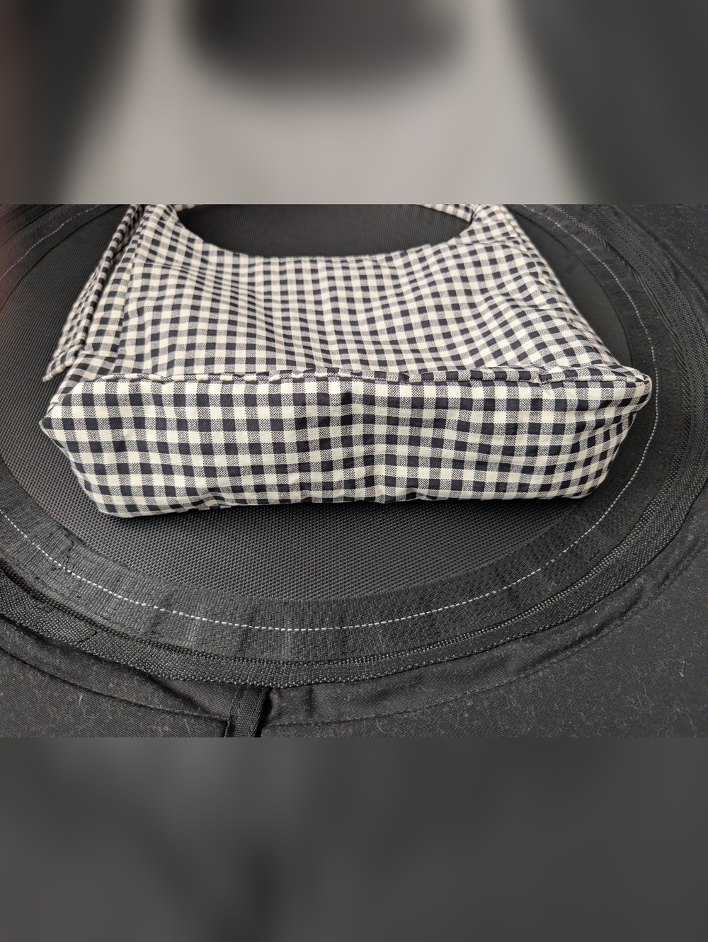Baggu Nylon Shoulder Black and white gingham bag - Picture 4 of 8